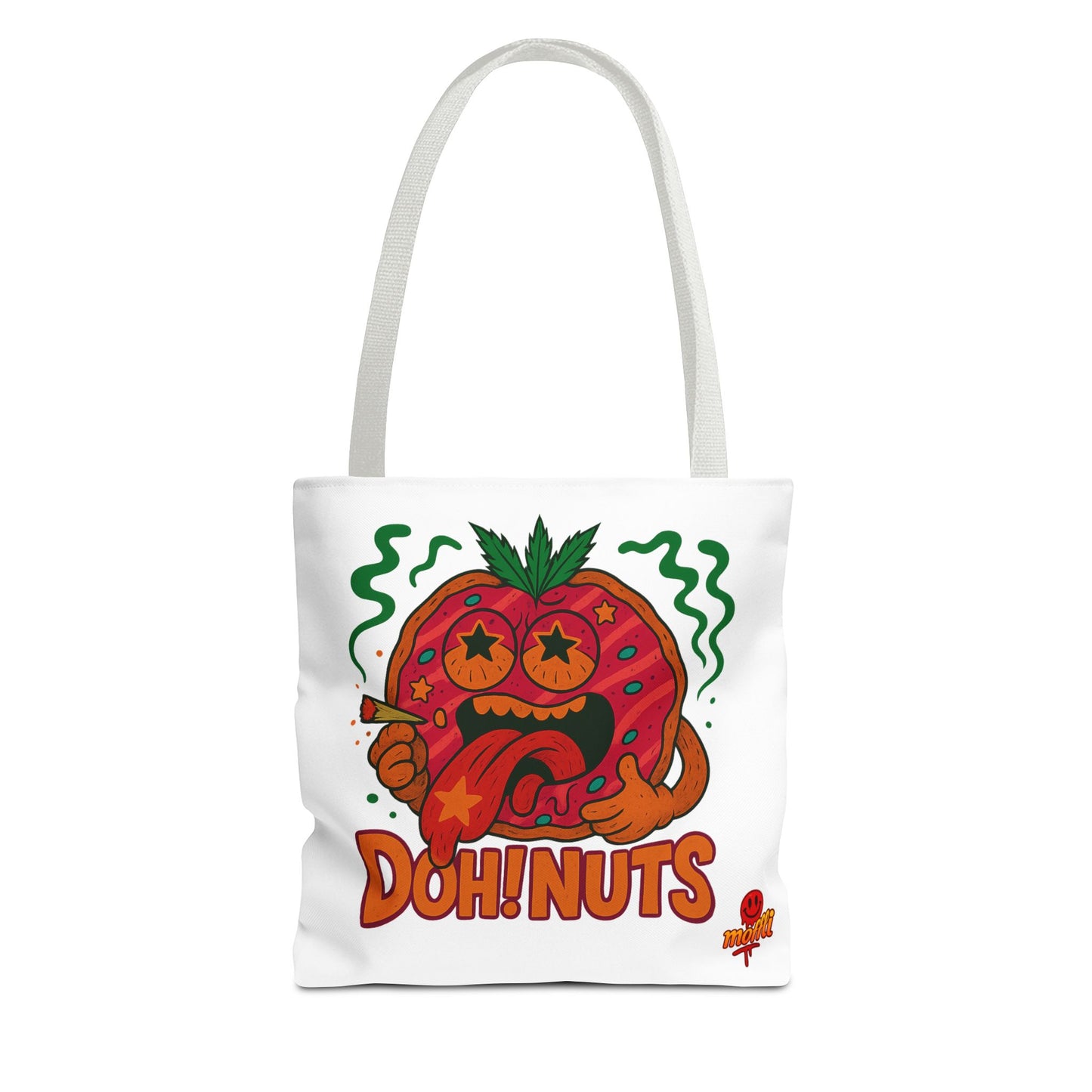 Doh! Nuts Star Eyes Tote Bag – Funny Weed Donut Stoner Bag (Tax Included)