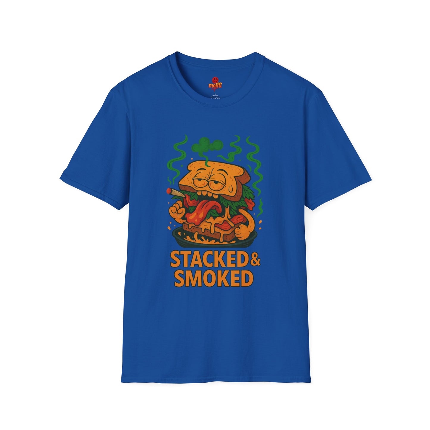 Stacked & Smoked T-Shirt – Funny Weed Sandwich (Tax Included)