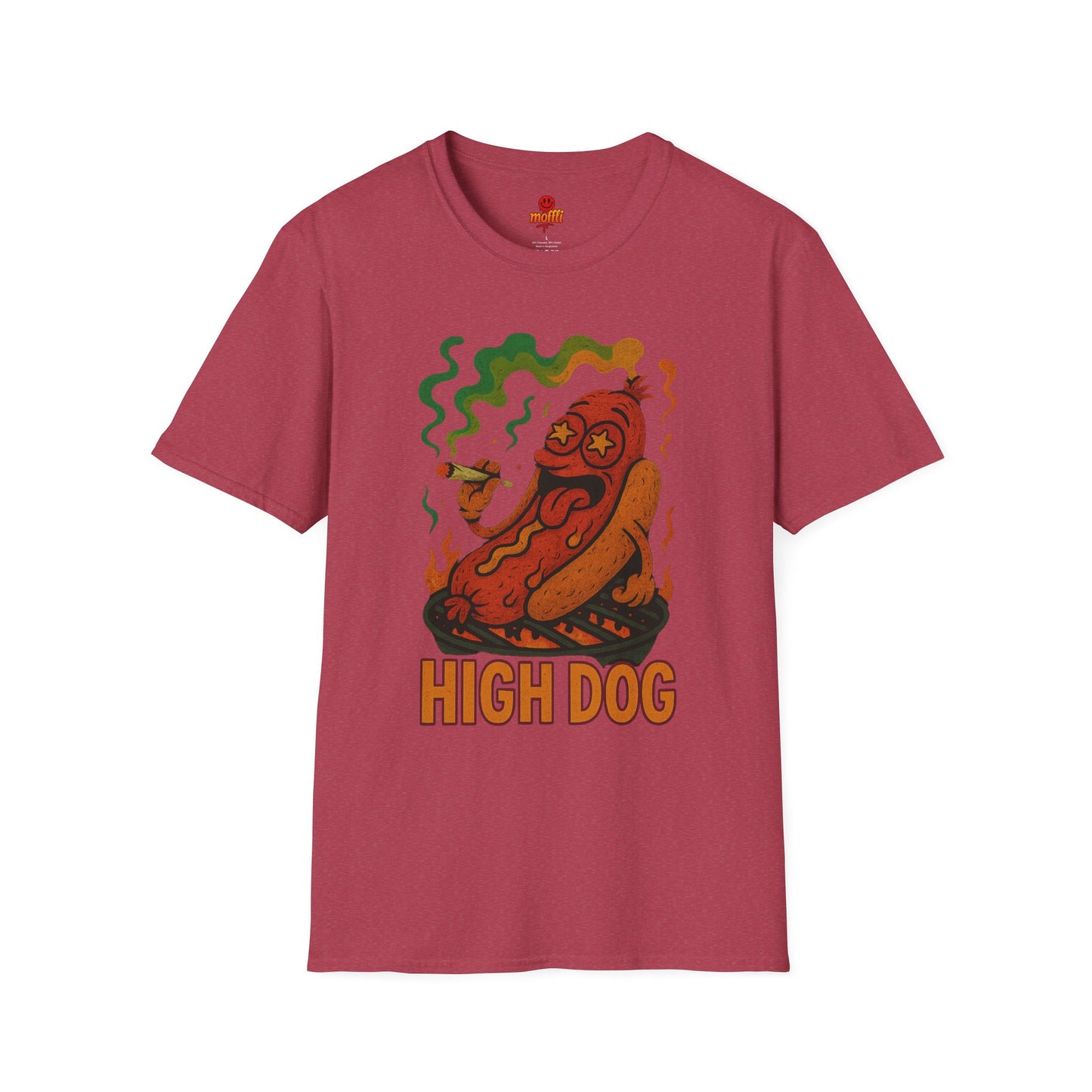 High Dog T-Shirt – Funny Weed Hot Dog Shirt (Tax Included)