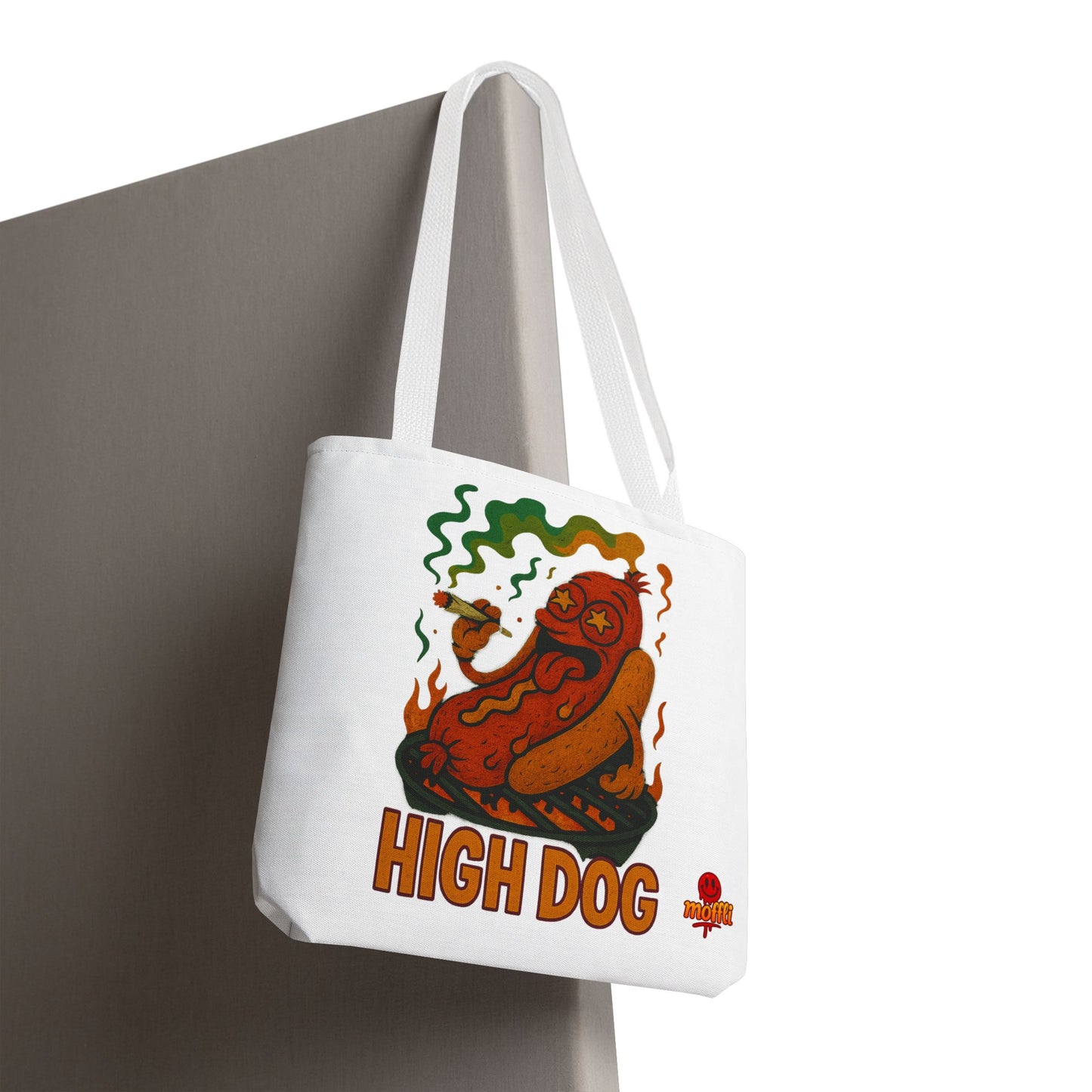 High Dog Tote Bag – Funny Hot Dog Weed 420 (Tax Included)