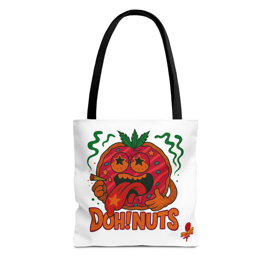 Doh! Nuts Star Eyes Tote Bag – Funny Weed Donut Stoner Bag (Tax Included)