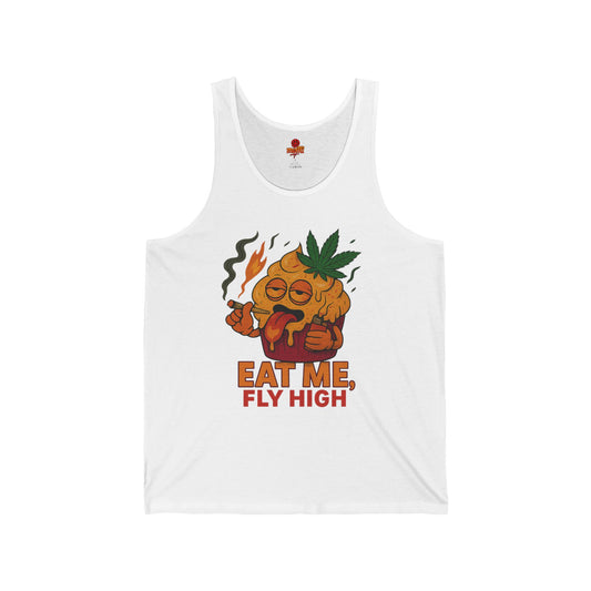 Eat Me Fly High Tank Top, Funny Weed Cupcake (Tax Included)