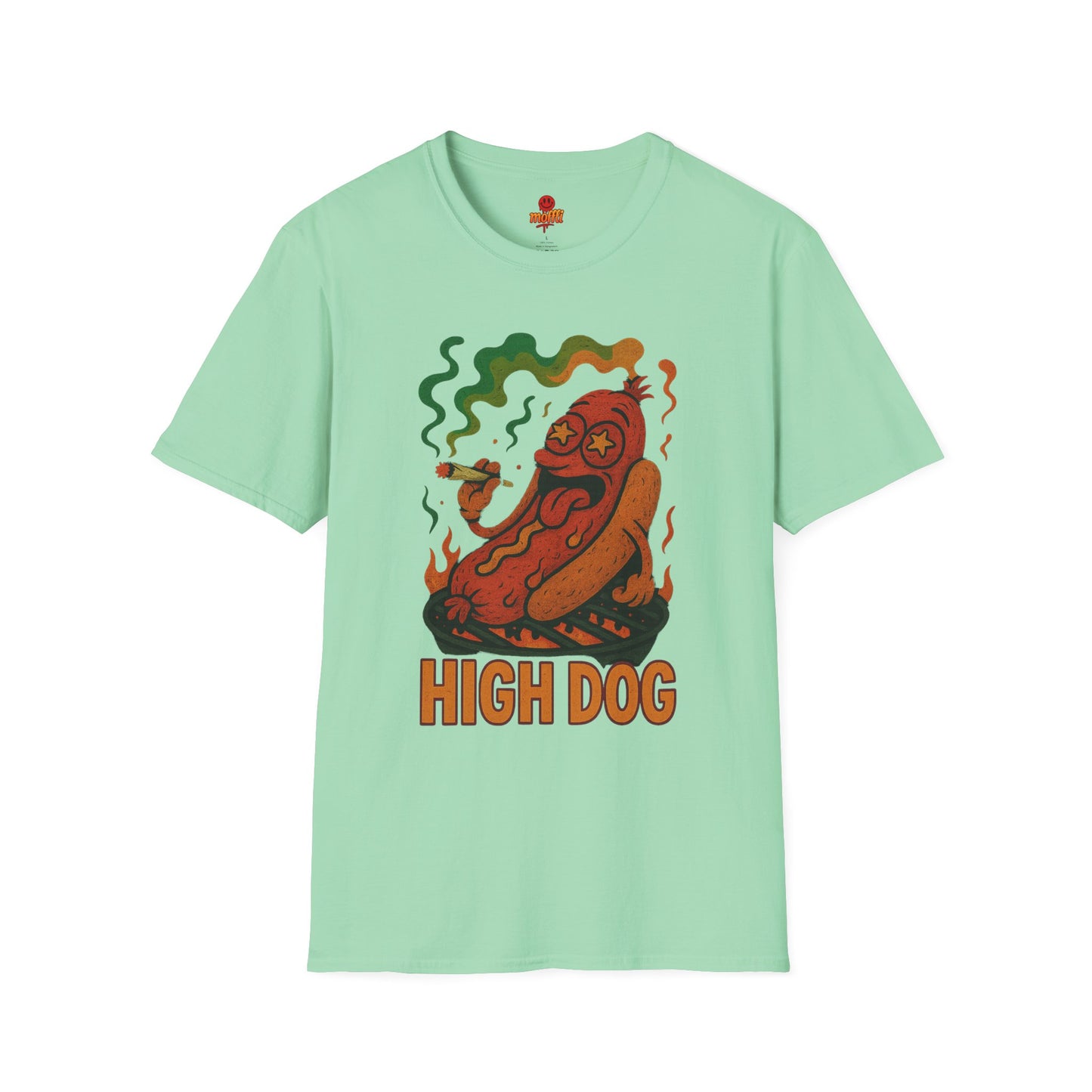 High Dog T-Shirt – Funny Weed Hot Dog Shirt (Tax Included)