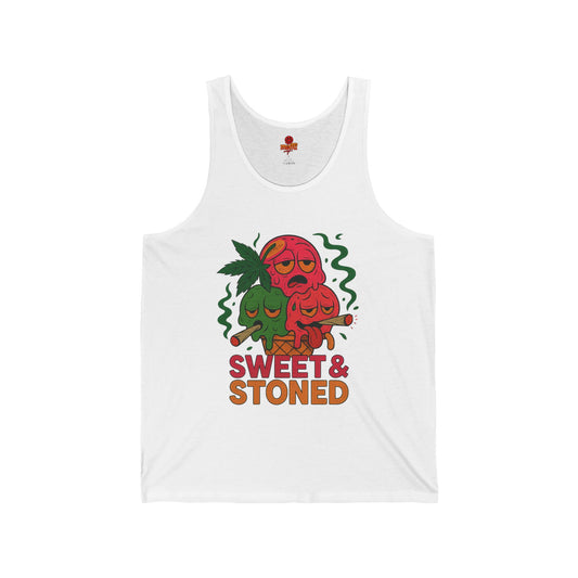 Sweet & Stoned Tank Top, Funny Weed Ice Cream (Tax Included)