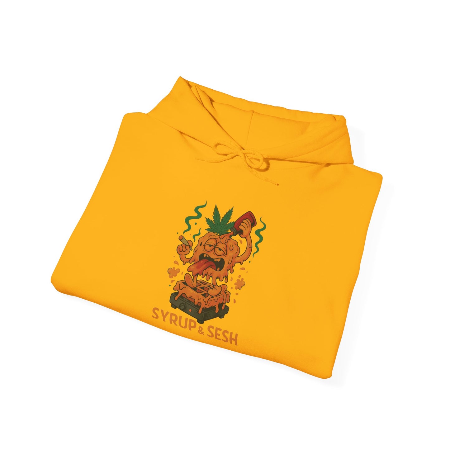 Syrup & Sesh Hoodie – Funny Weed Waffle (Tax Included)