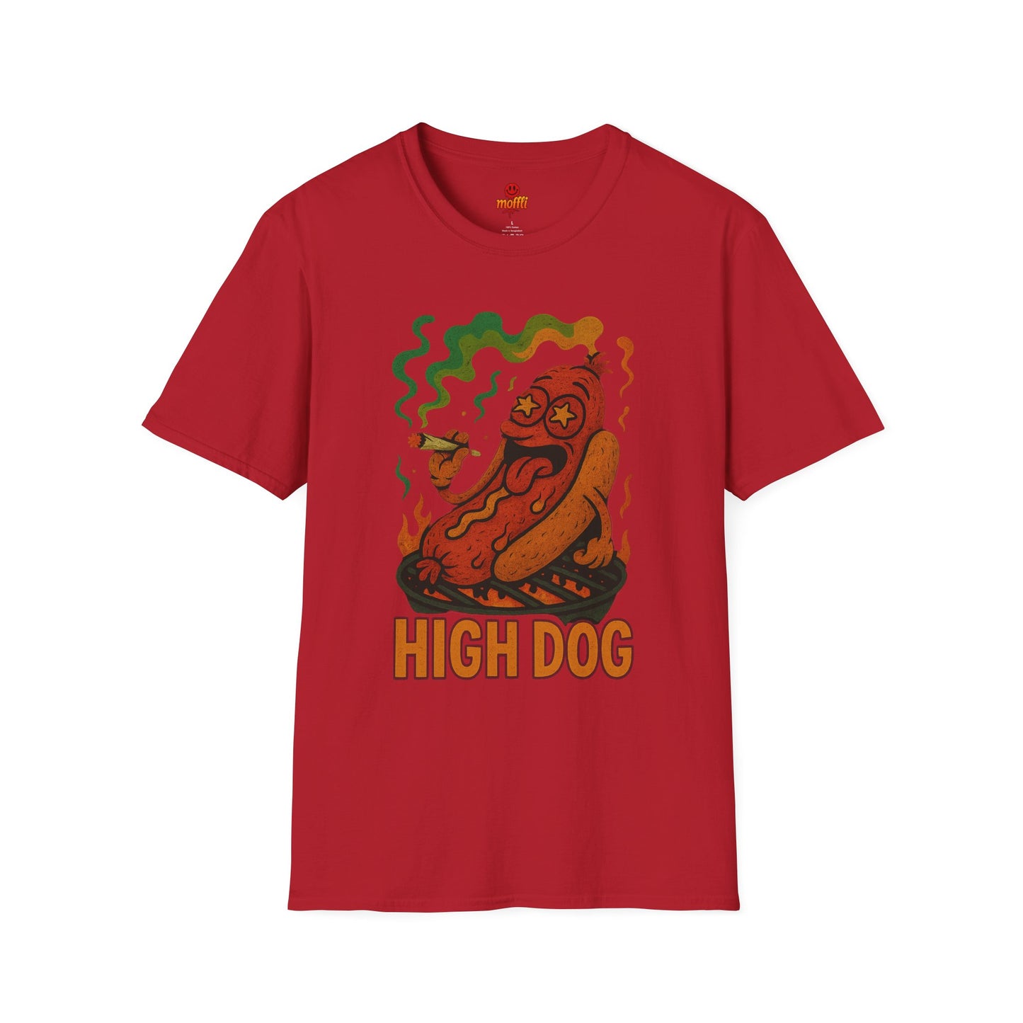 High Dog T-Shirt – Funny Weed Hot Dog Shirt (Tax Included)
