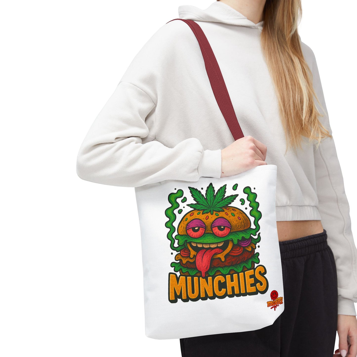 Munchies Burger Tote Bag – Funny Weed Food (Tax Included)