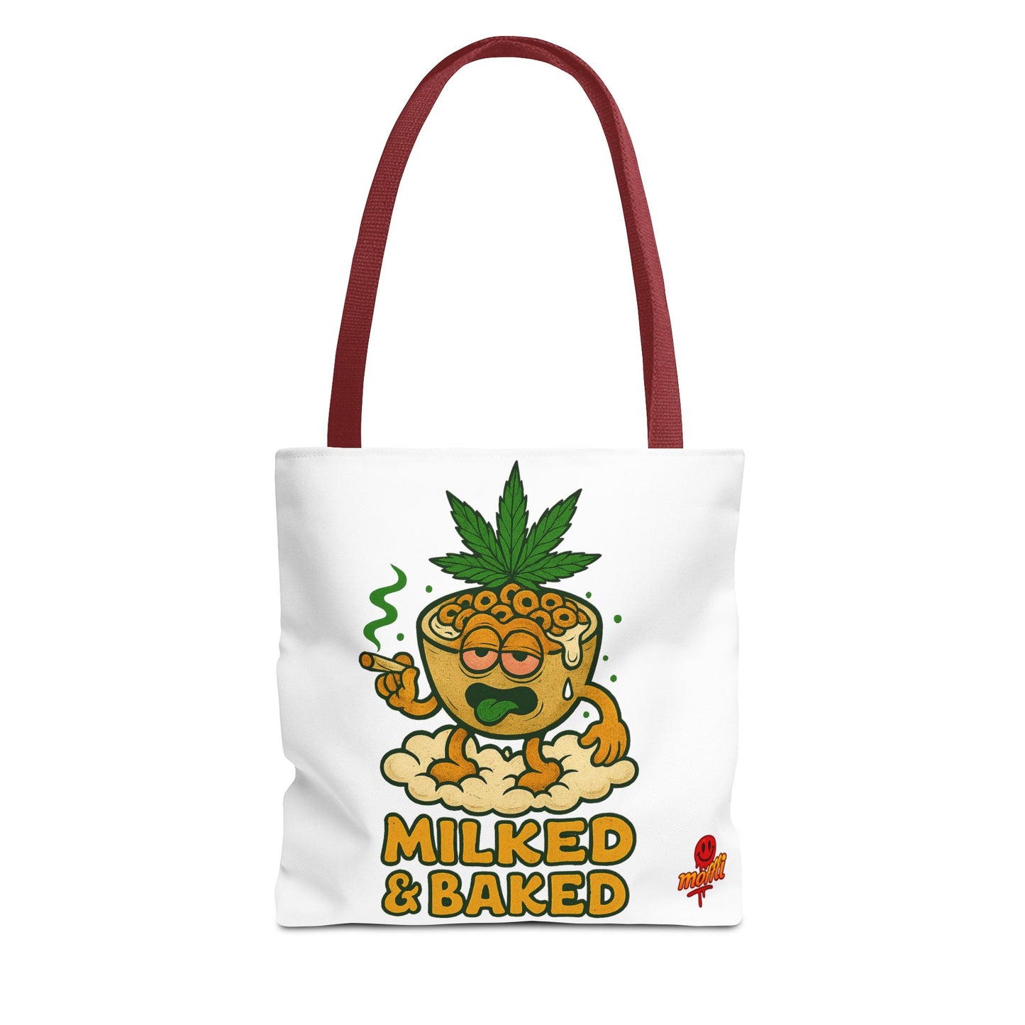 Milked & Baked Tote Bag – Funny Cereal Bowl 420 (Tax Included)
