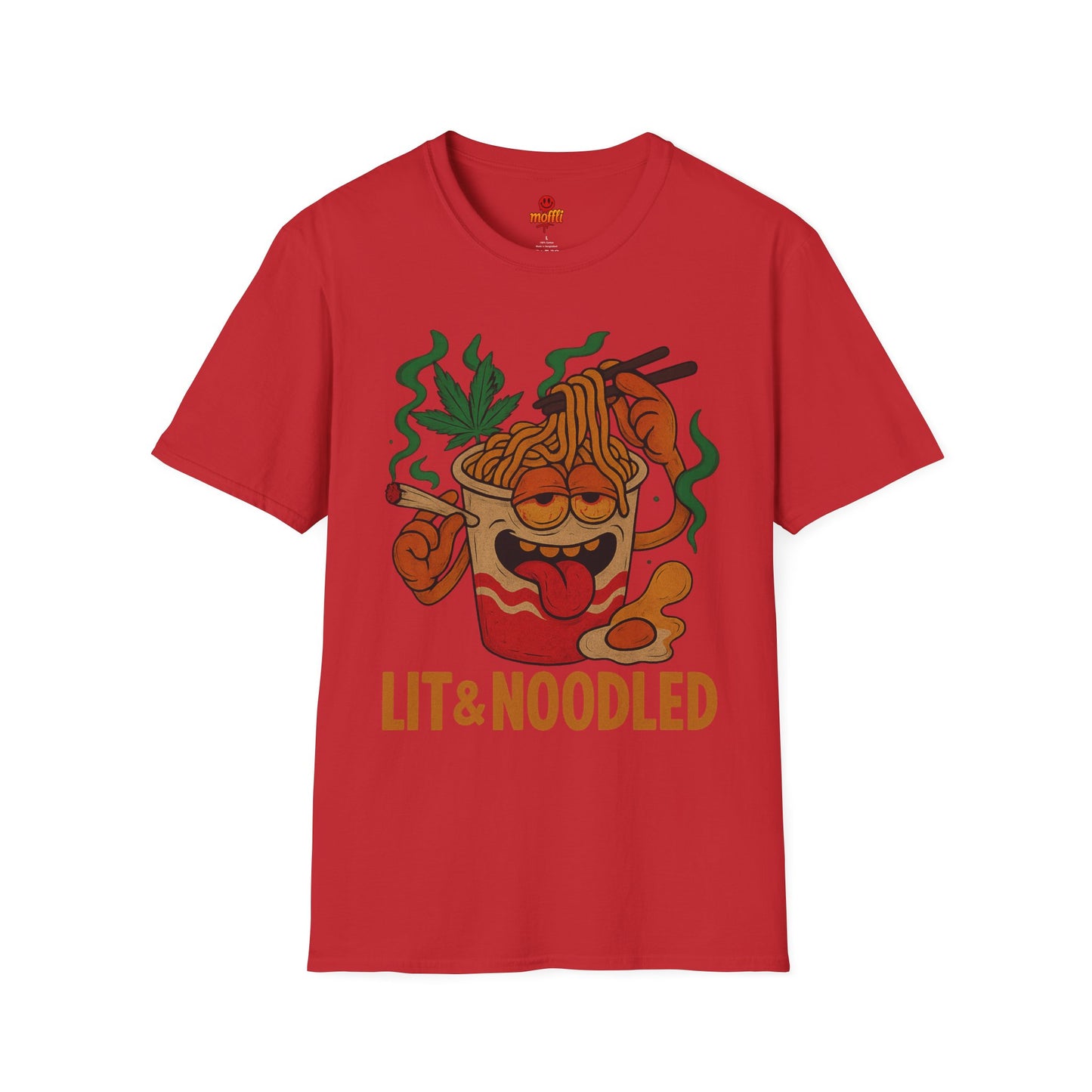 Lit & Noodled T-Shirt – Funny Weed Ramen Shirt (Tax Included)