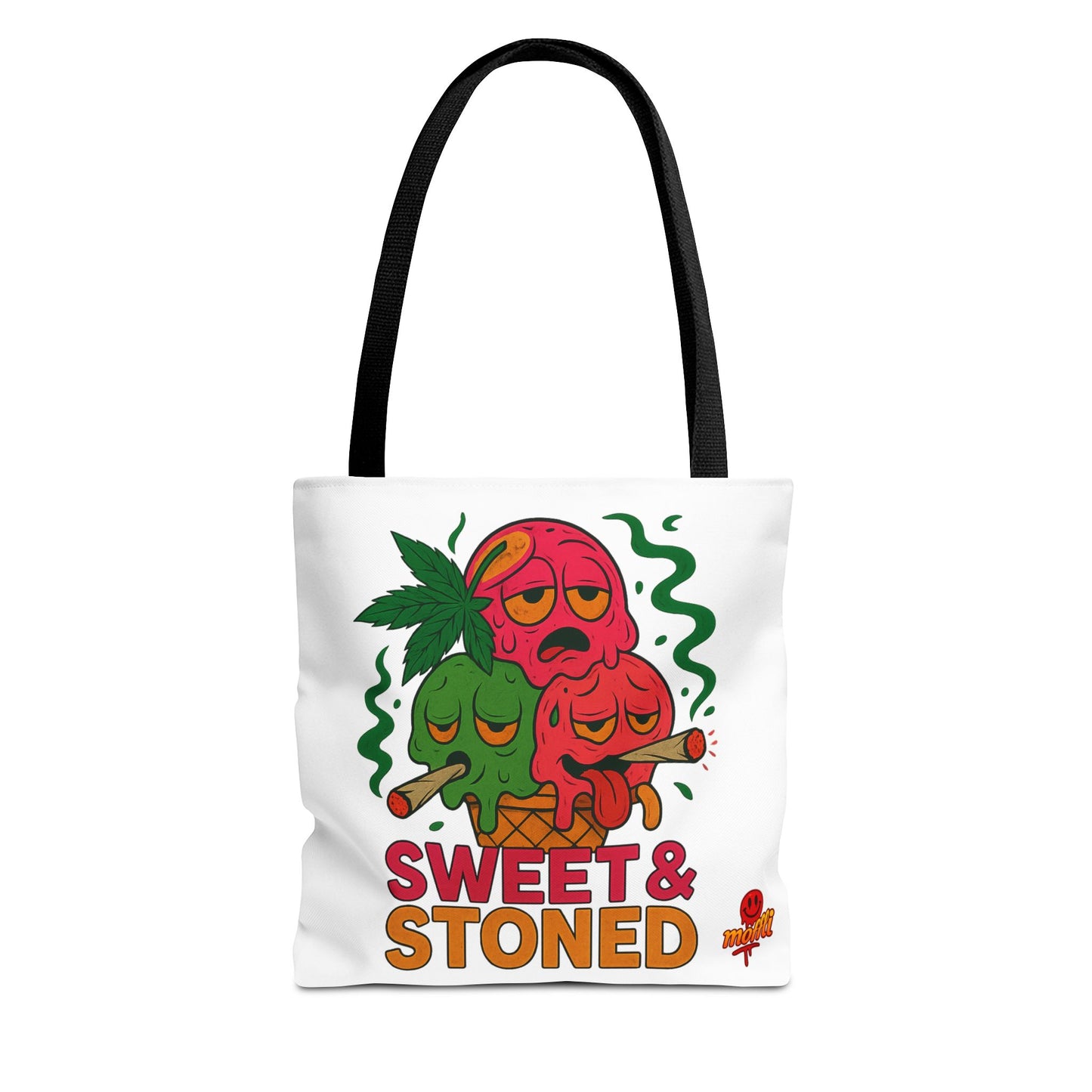 Sweet & Stoned Tote Bag – Weed Ice Cream Cone Funny Design (Tax Included)