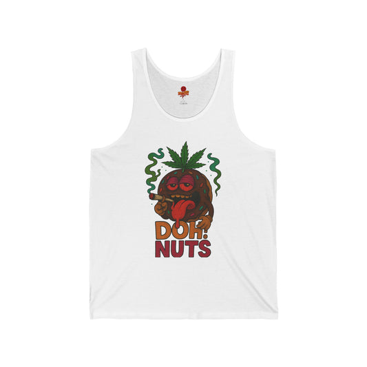 Doh! Nuts Chocolate Tank Top, Funny Weed Donut (Tax Included)