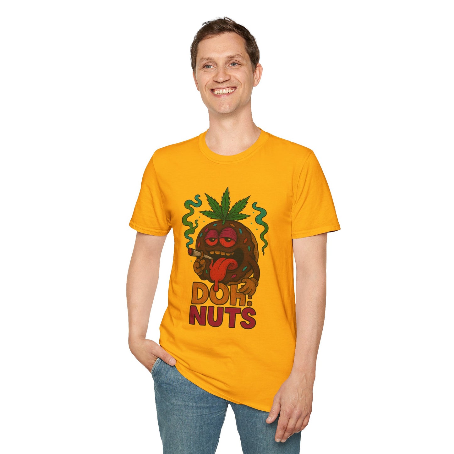 DOH! NUTS Black Chocolate Donut Stoner Shirt (Tax Included)