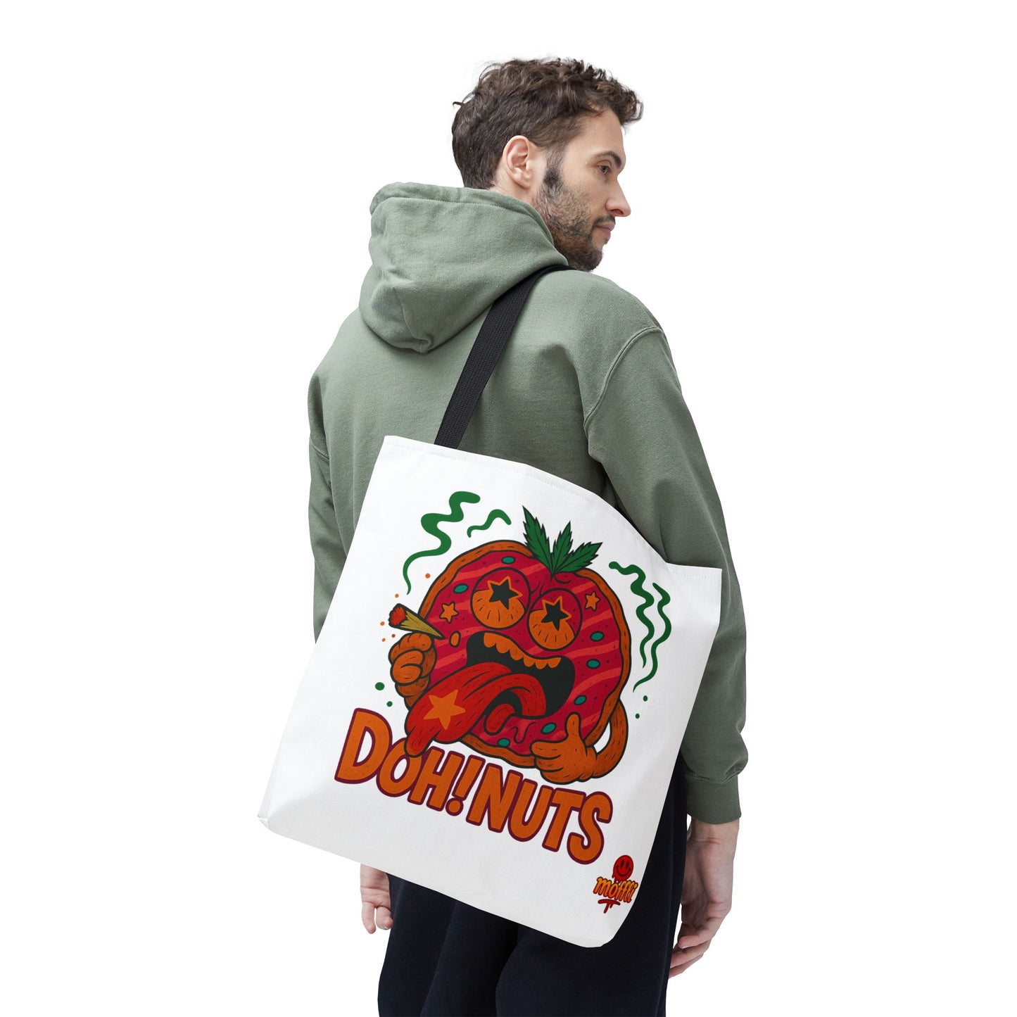 Doh! Nuts Star Eyes Tote Bag – Funny Weed Donut Stoner Bag (Tax Included)