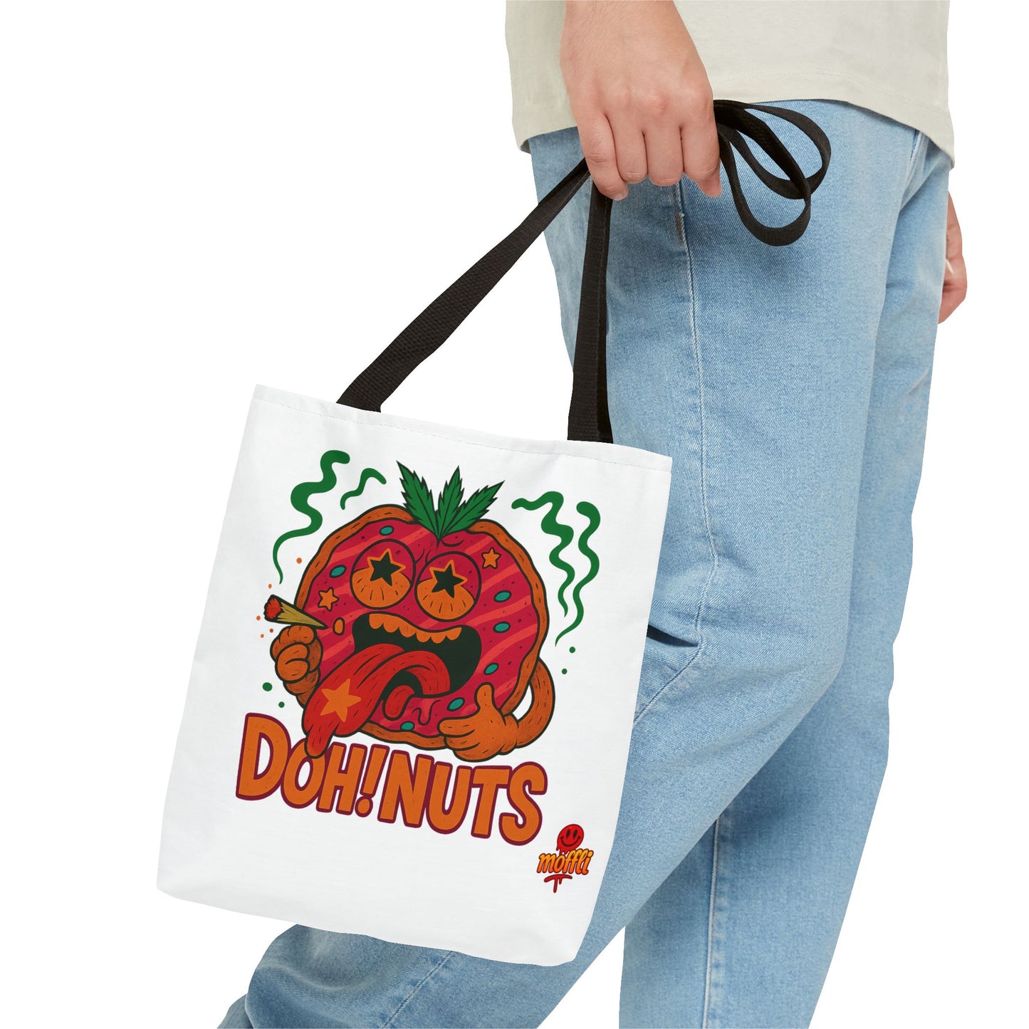 Doh! Nuts Star Eyes Tote Bag – Funny Weed Donut Stoner Bag (Tax Included)