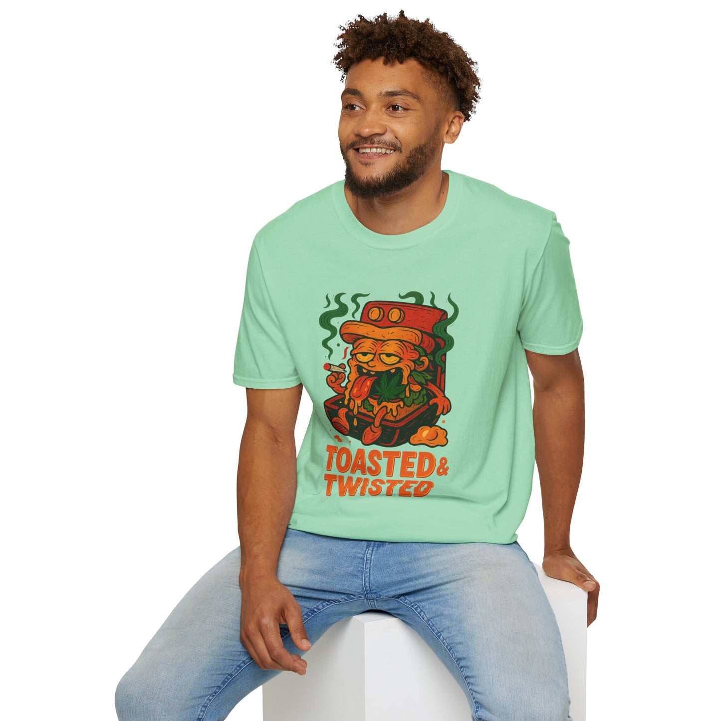 Toasted & Twisted T-Shirt – Funny Weed Sandwich (Tax Included)