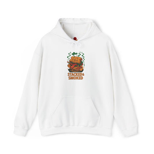 Stacked & Smoked Hoodie – Funny Stoner Sandwich (Tax Included)
