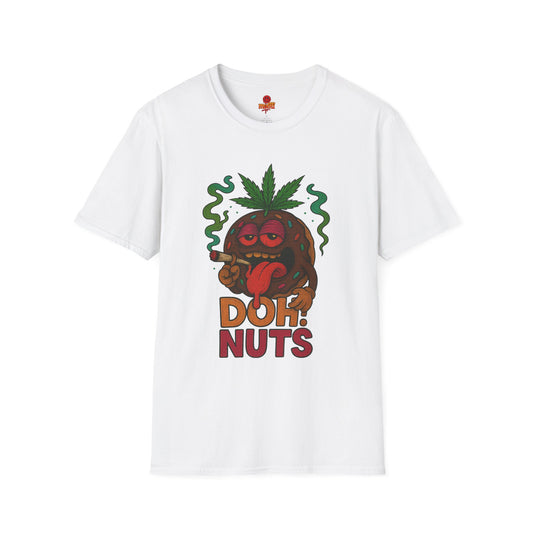 DOH! NUTS Black Chocolate Donut Stoner Shirt (Tax Included)