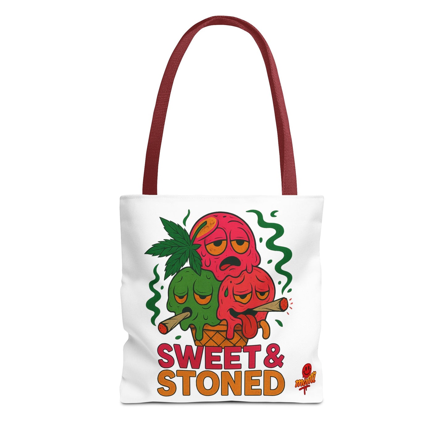 Sweet & Stoned Tote Bag – Weed Ice Cream Cone Funny Design (Tax Included)
