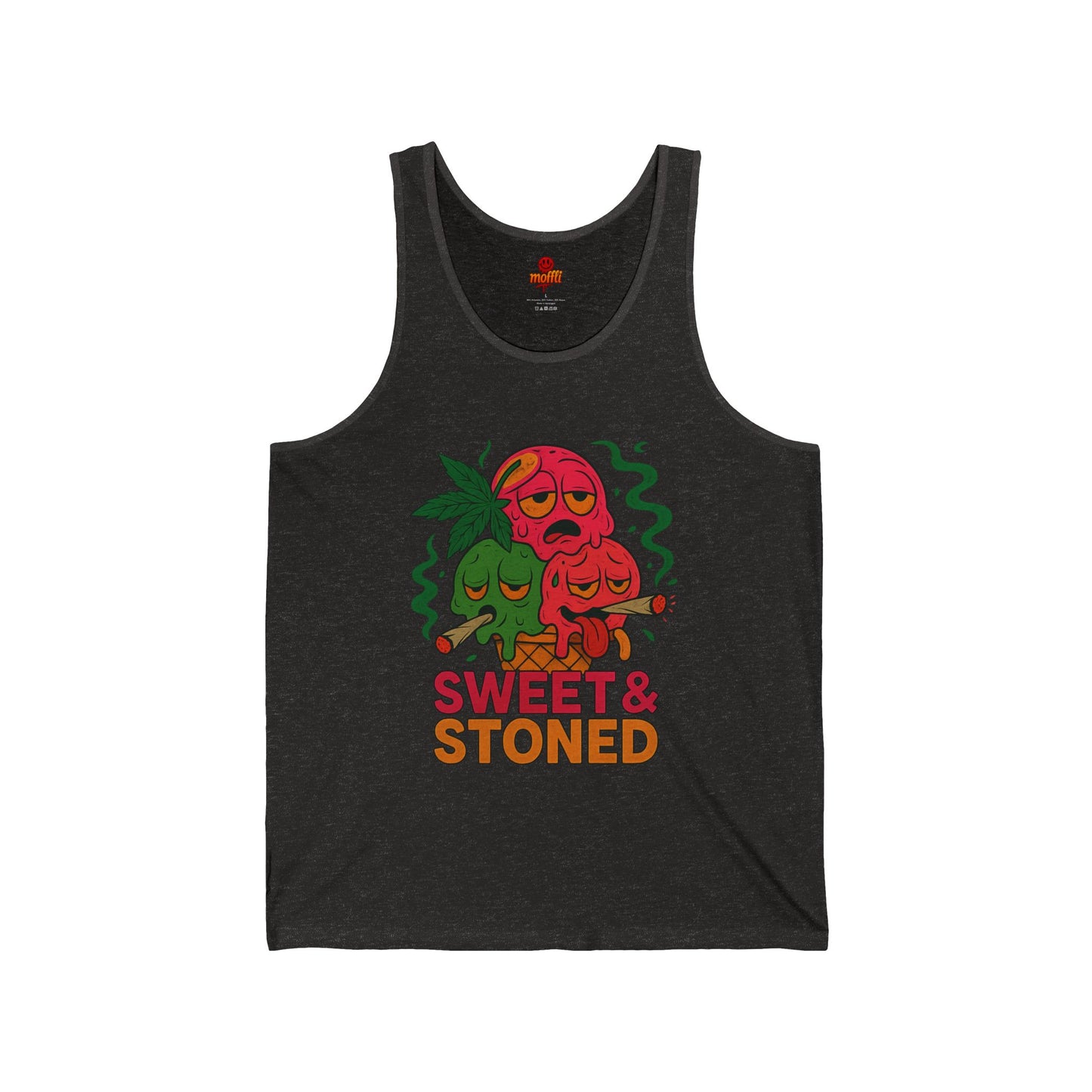 Sweet & Stoned Tank Top, Funny Weed Ice Cream (Tax Included)