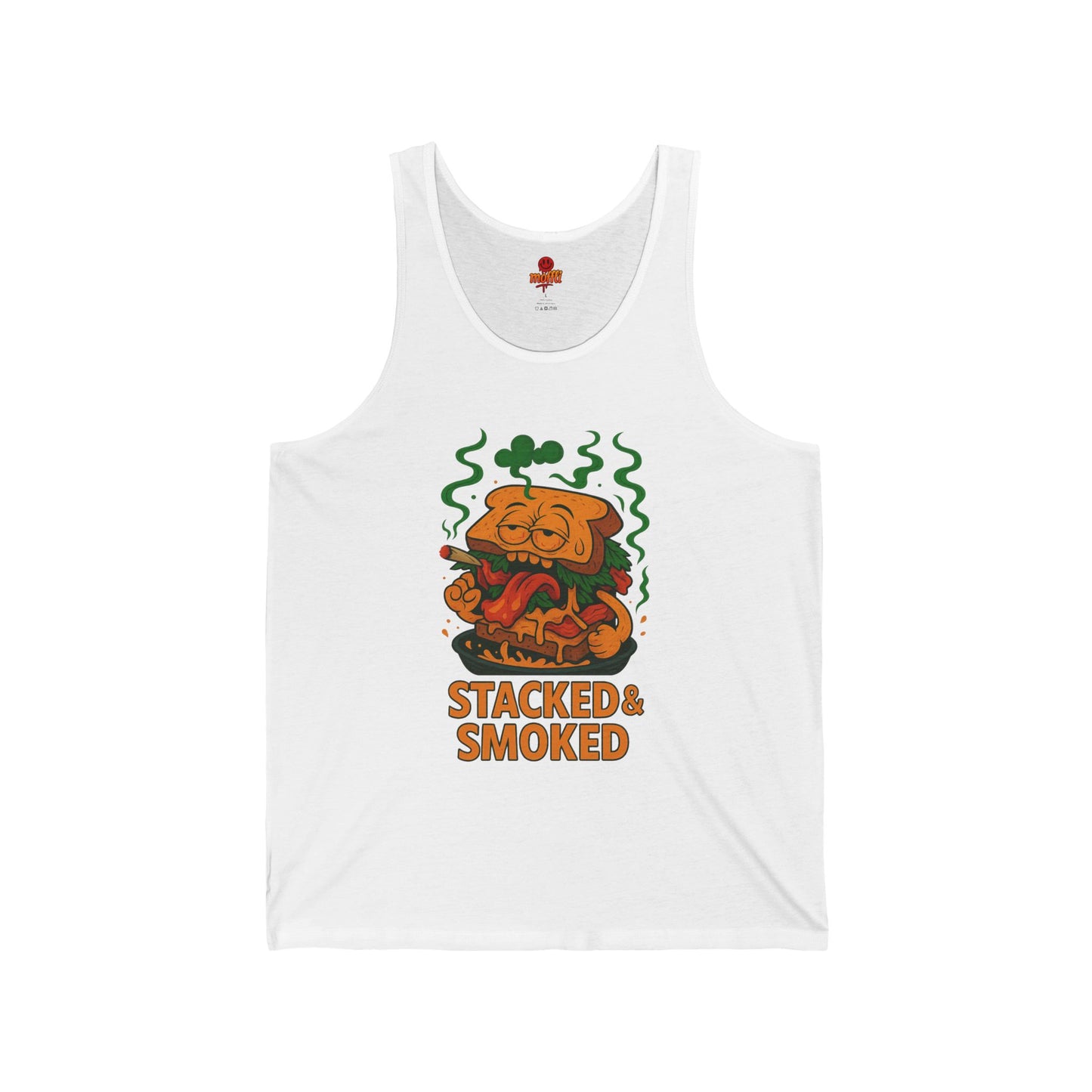 Stacked & Smoked Tank Top – Funny Stoner Sandwich (Tax Included)