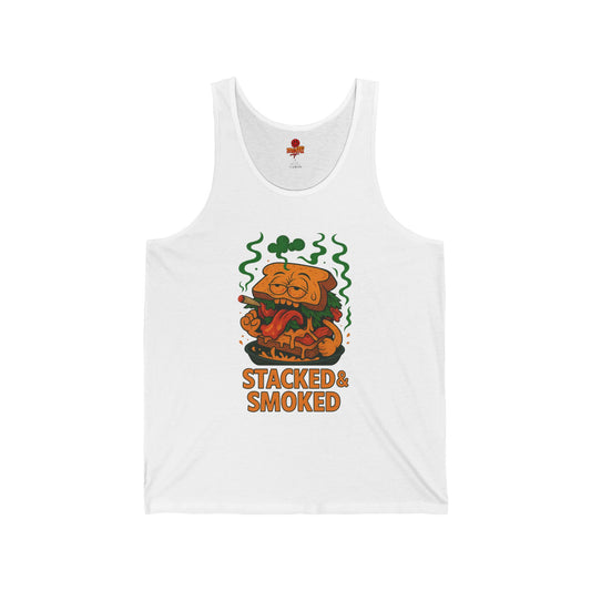 Stacked & Smoked Tank Top – Funny Stoner Sandwich (Tax Included)